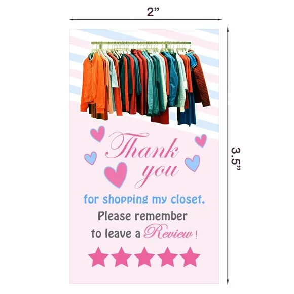 50 Closet Thank You Cards - Picture 3 of 4